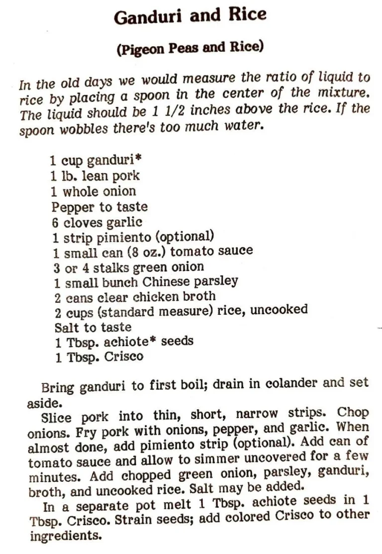 Ganduri and Rice (Pigeons Peas and Rice)