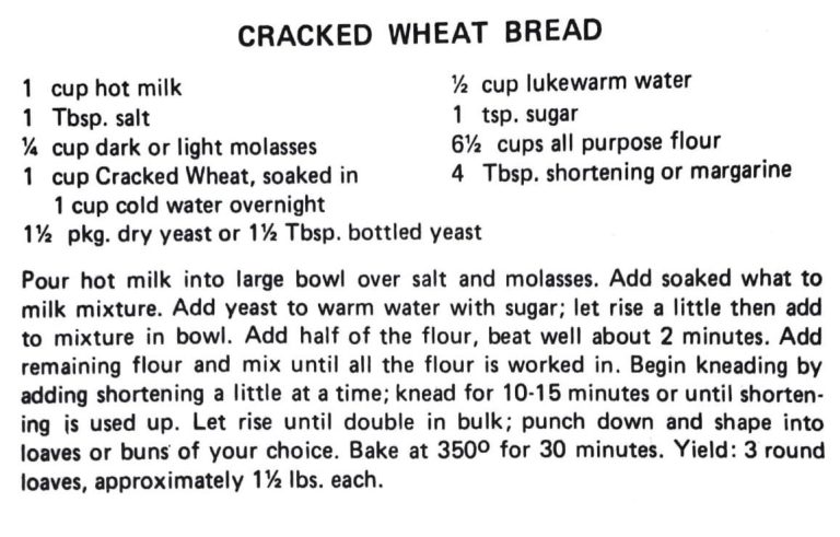 Cracked Wheat Bread