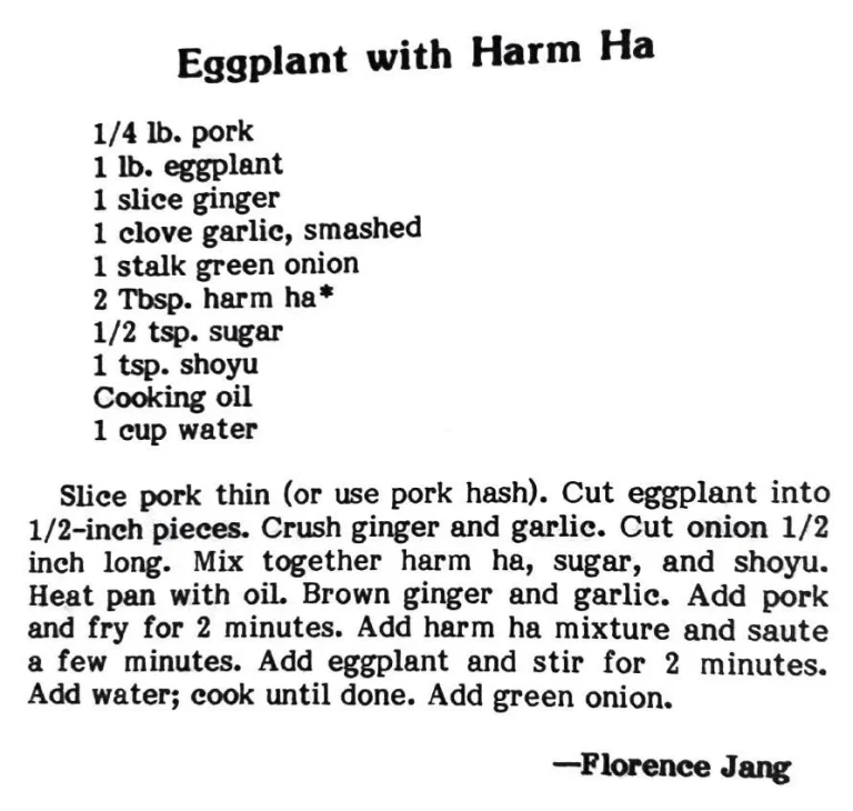 Eggplant with Harm Ha