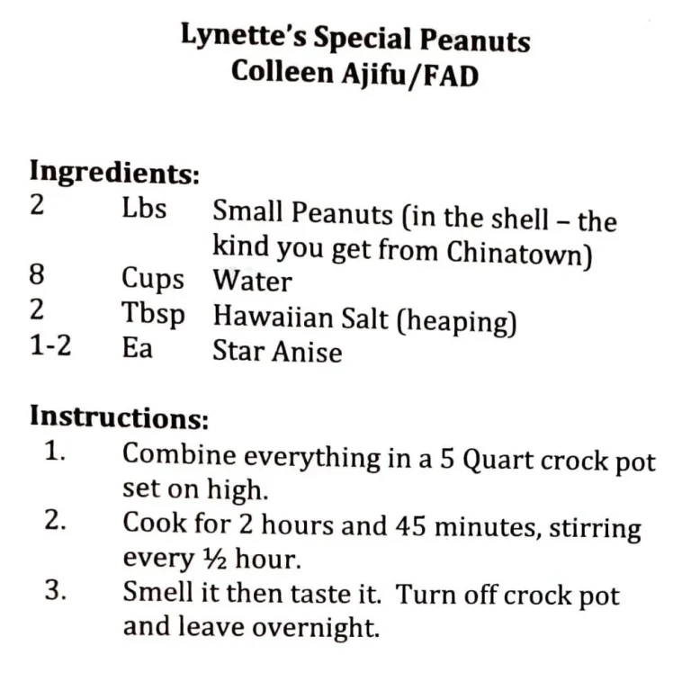 Lynette’s Special Peanuts