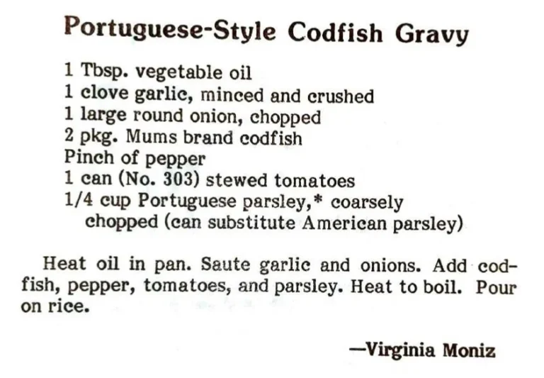 Portuguese Style Codfish Gravy