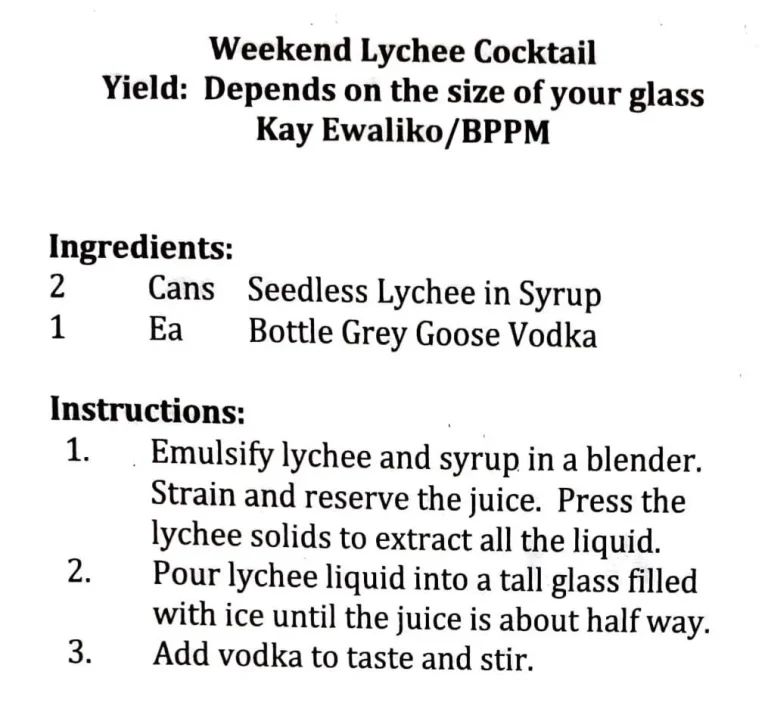 Weekend Lychee Cocktail