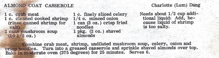 Almond Coat Casserole