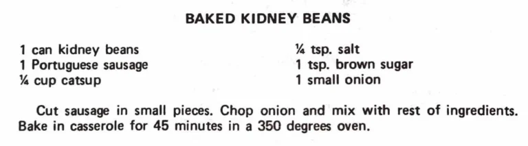 Baked Kidney Beans