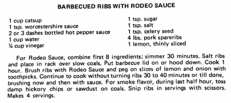 Barbecued Ribs with Rodeo Sauce