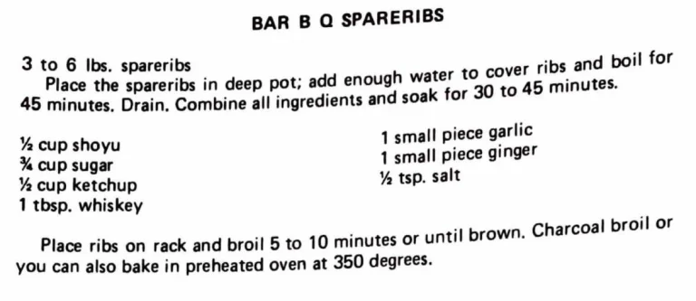 Bar B Q Spareribs