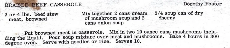 Braised Beef Casserole