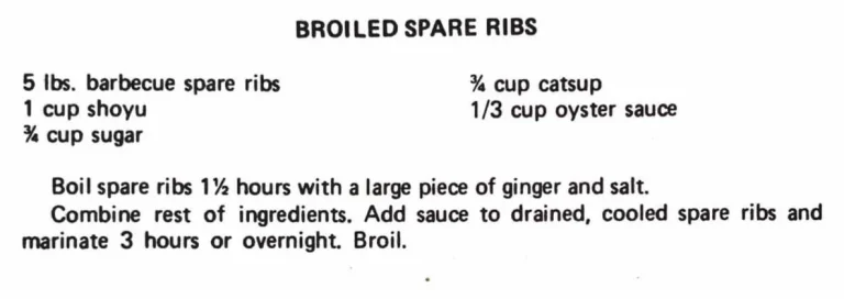 Broiled Spare Ribs