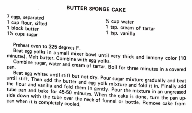 Butter Sponge Cake