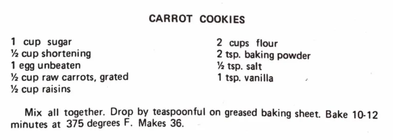 Carrot Cookies