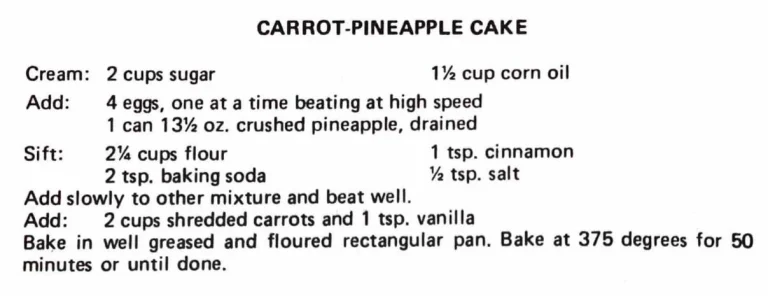 Carrot-Pineapple Cake