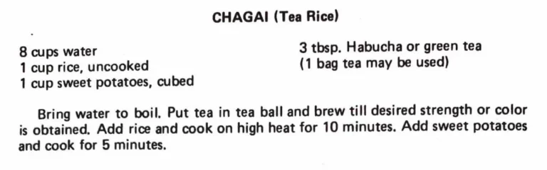 Chagai (Tea Rice)