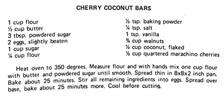 Cherry Coconut Bars