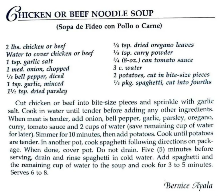 Chicken or Beef Noodle Soup