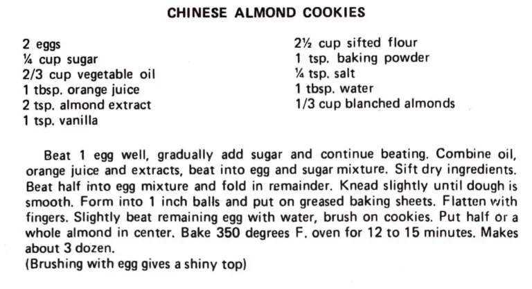 Chinese Almond Cookies