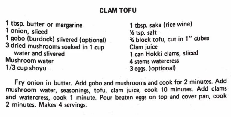 Clam Tofu