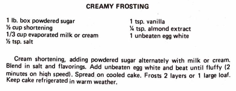 Creamy Frosting