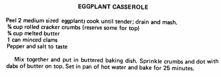 Eggplant Casserole