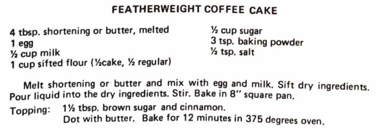 Featherweight Coffee Cake
