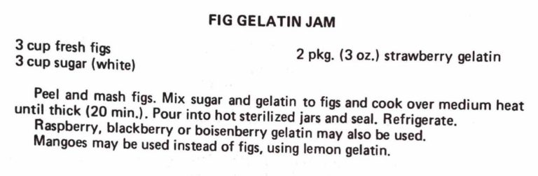 Fig Gelatin Jam