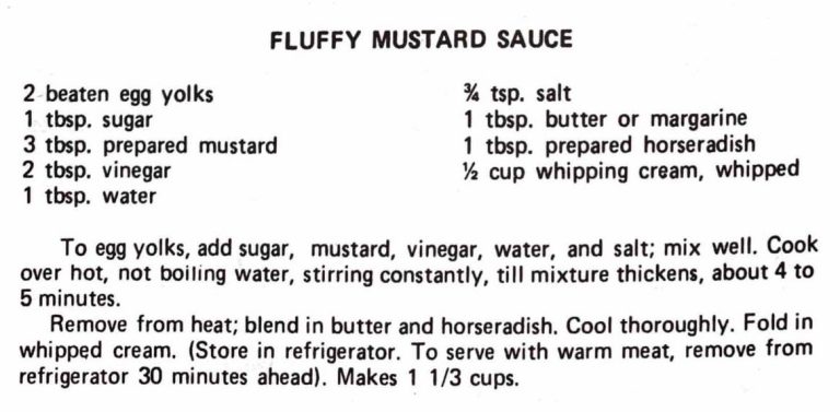 Fluffy Mustard Sauce