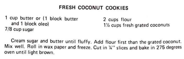 Fresh Coconut Cookies