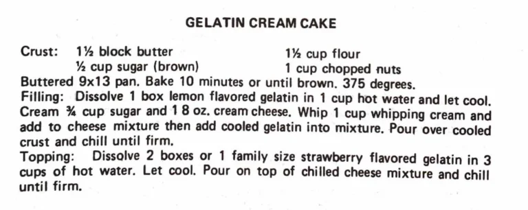 Gelatin Cream Cake