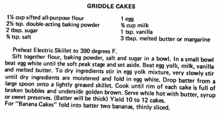 Griddle Cakes