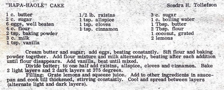 “Hapa-Haole” Cake