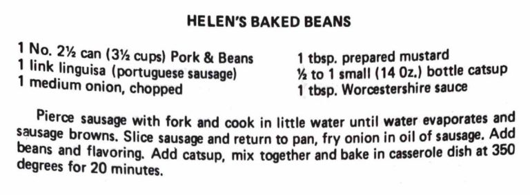 Helen’s Baked Beans