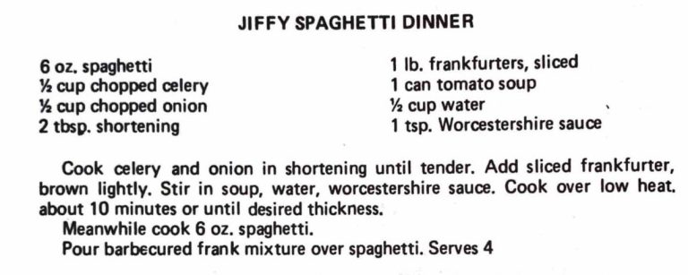 Jiffy Spaghetti Dinner