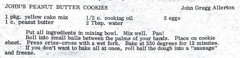 John’s Peanut Butter Cookies