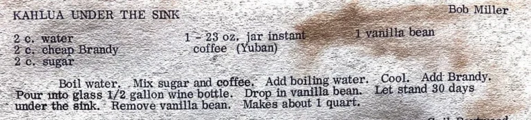 Kahlua Under the Sink