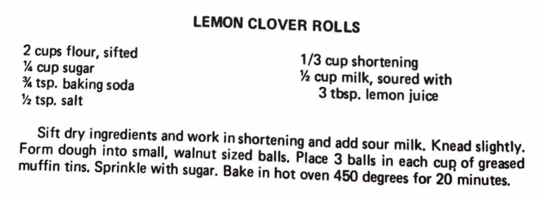 Lemon Clover Rolls