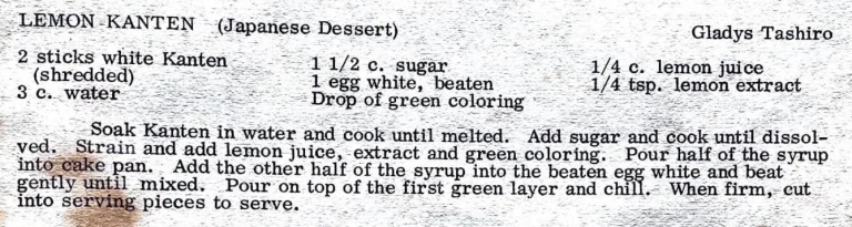 Lemon Kanten (Japanese Dessert)