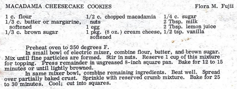 Macadamia Cheesecake Cookies
