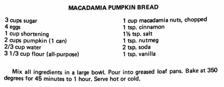 Macadamia Pumpkin Bread
