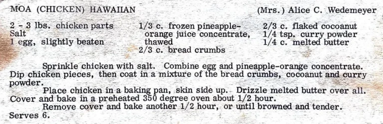 Moa (Chicken) Hawaiian