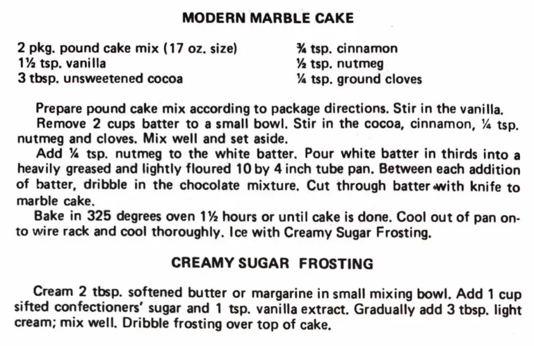 Modern Marble Cake and Creamy Sugar Frosting