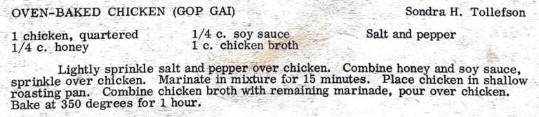 Oven-Baked Chicken (Gop Gai)