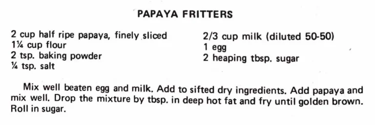Papaya Fritters