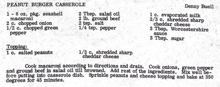 Peanut Burger Casserole