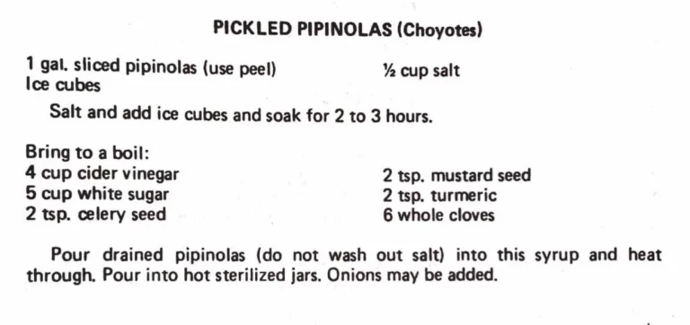Pickled Pipinolas (Choyotes)