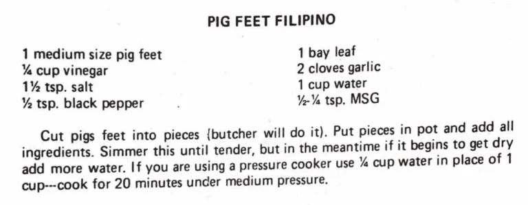 Pig Feet Filipino