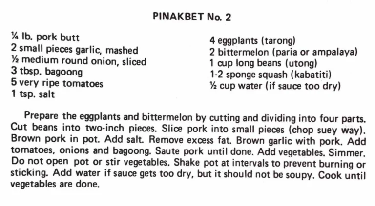 Pinakbet No. 2
