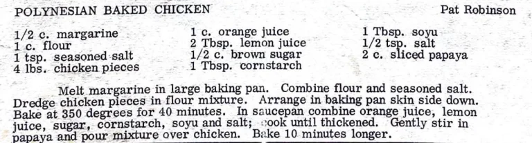 Polynesian Baked Chicken