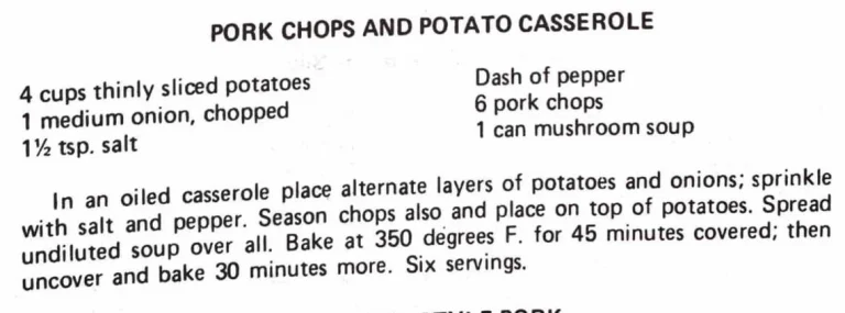 Pork Chops and Potato Casserole