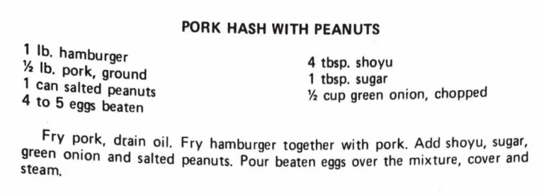 Pork Hash with Peanuts