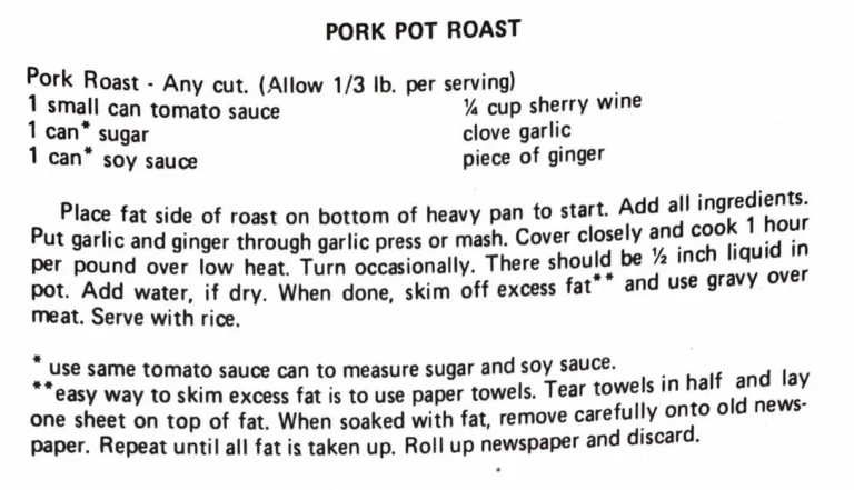Pork Pot Roast