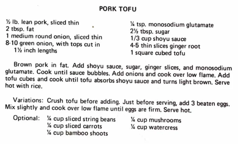Pork Tofu